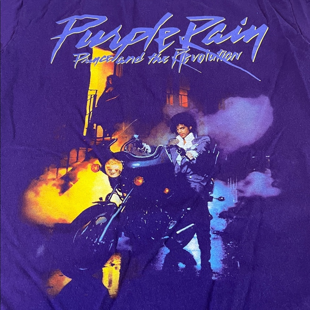 Prince Purple Rain Graphic TShirt Purple Size Small